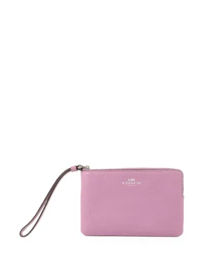 Pre-owned Coach Vintage Card And Coins Pouch In Purple