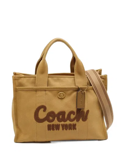 Pre-owned Coach Vintage Cargo 34 Tote Bag In Neutrals