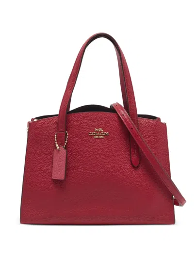 Pre-owned Coach Vintage Charlie Carryall Tote Bag In Red