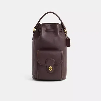 Coach Vintage Classic Handle Backpack In Burgundy