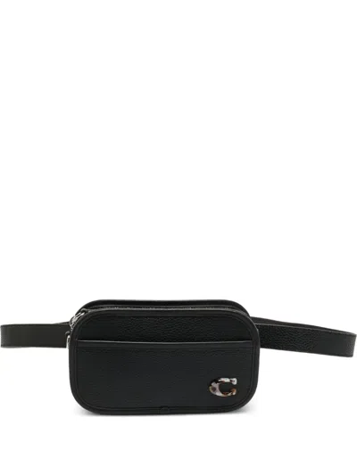 Pre-owned Coach Vintage Coachtopia Convertible Mini Belt Bag In Black