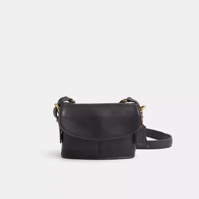 Coach Vintage Equestrian Small Flap Bag In Black