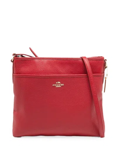 Pre-owned Coach Vintage File Cross-body Bag In Red