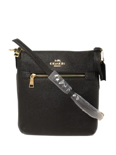Pre-owned Coach Vintage Grained Leather Mini Bag In Black