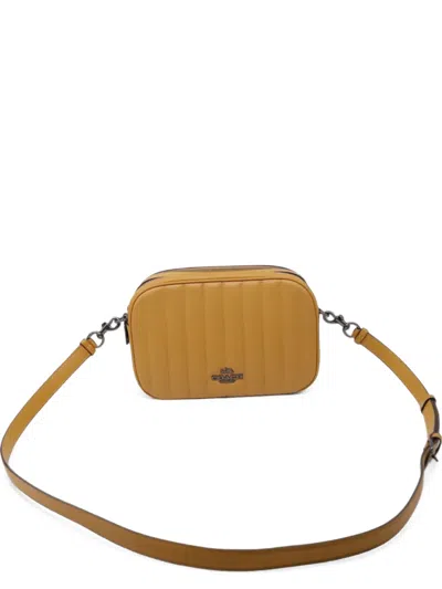 Pre-owned Coach Vintage Jes Quilted Camera Bag In Yellow