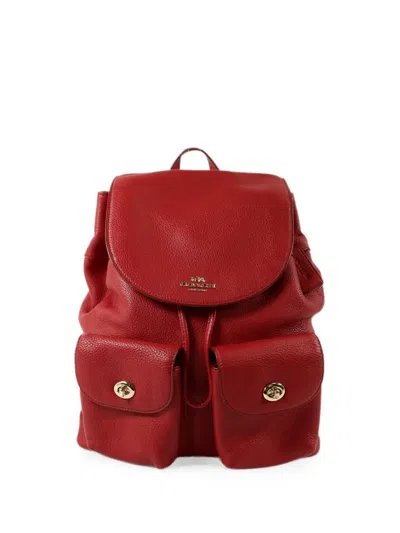 Pre-owned Coach Vintage Leather Backpack In Red