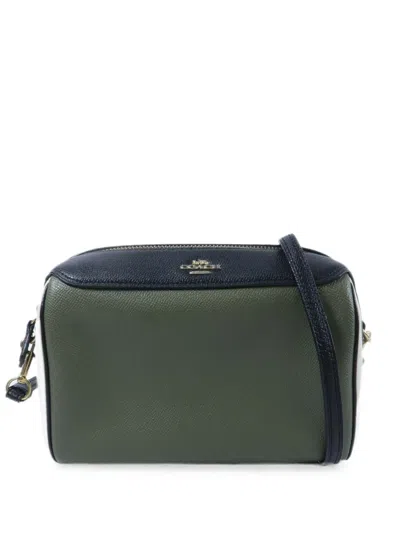 Pre-owned Coach Vintage Leather Shoulder Bag In Green