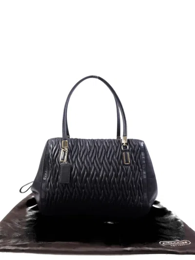 Pre-owned Coach Vintage Madison Gathered Shoulder Bag In Black