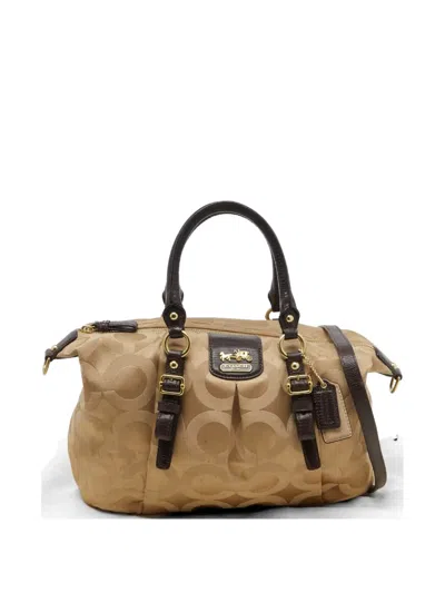Pre-owned Coach Vintage Madison Juliette Tote Bag In Neutral