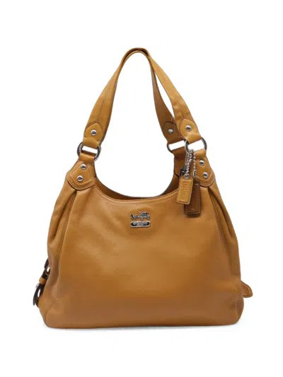 Pre-owned Coach Vintage Madison Shoulder Bag In Neutrals