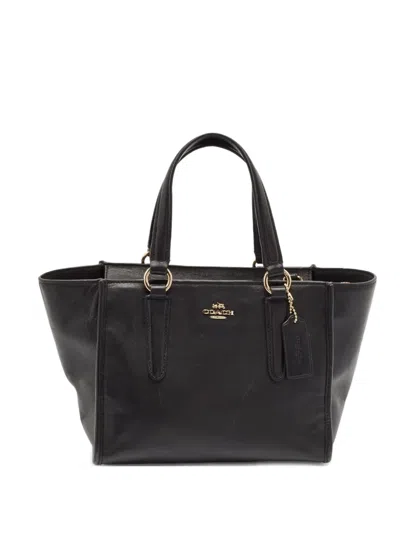 Pre-owned Coach Vintage  Crosby Leather Tote Bag In Black