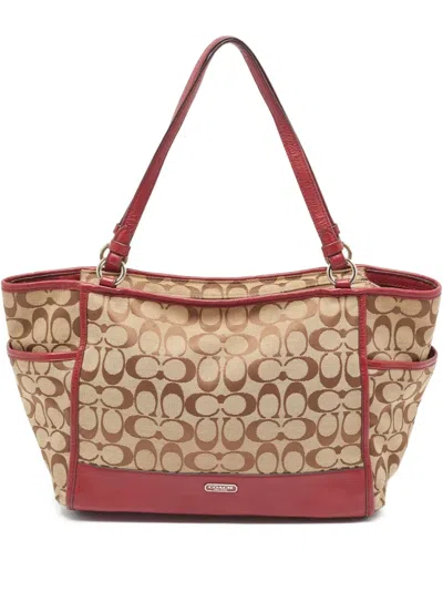 Pre-owned Coach Vintage  Park Signature Monogram Tote Bag