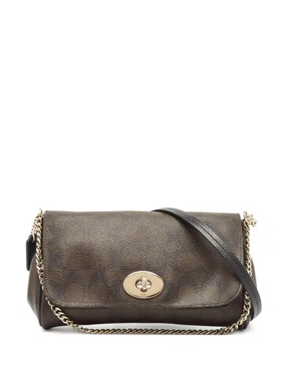 Pre-owned Coach Vintage  Ruby Monogram-pattern Leather Cross Body Bag