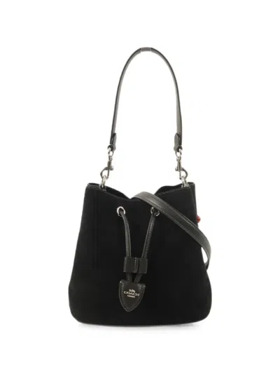 Pre-owned Coach Vintage Rowan Bucket Bag In Black