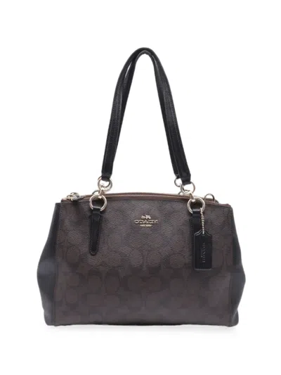 Pre-owned Coach Vintage Small Christie Handbag In Brown