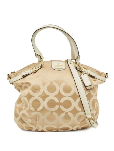 Pre-owned Coach Vintage Sophia Madison Pattern Tote Bag In Neutral