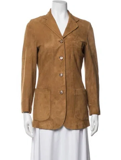 Pre-owned Coach Vintage Suede Blazer In Brown