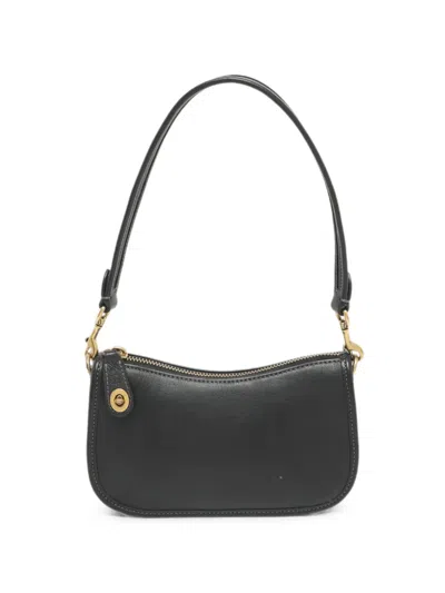 Pre-owned Coach Vintage Swinger Shoulder Bag In Black