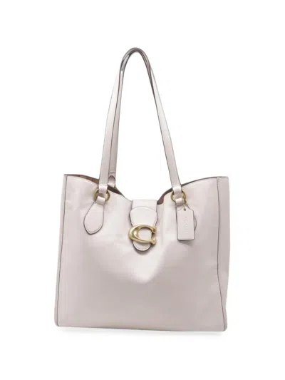 Pre-owned Coach Vintage Theo Tote Bag In Neutrals