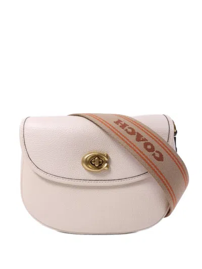 Pre-owned Coach Vintage Turn-lock Crossbody Bag In Neutral