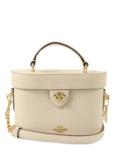 Pre-owned Coach Vintage Turn-lock Crossbody Bag In Neutrals