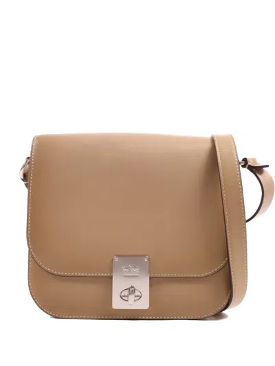 Pre-owned Coach Vintage Turn-lock Shoulder Bag In Brown