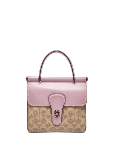 Pre-owned Coach Vintage Willis Tote Bag In Pink