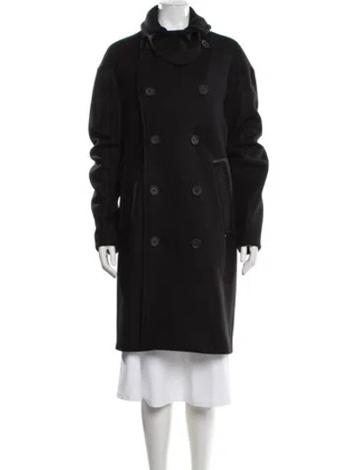 Pre-owned Coach Virgin Wool Peacoat W/ Tags In Black
