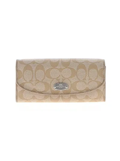Pre-owned Coach Wallet In Gold