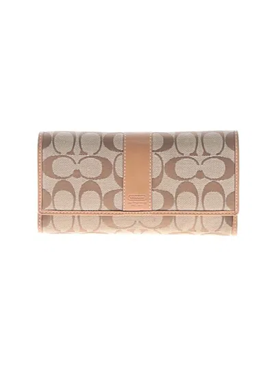 Pre-owned Coach Wallet In Tan