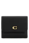 Coach New York Black Leather Wallet In Black