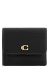 Coach New York Black Leather Wallet In Black