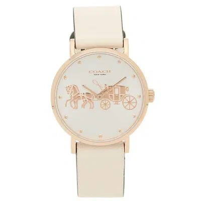 Pre-owned Coach Watch Rady Sperry 28mm Quartz Silver White  14503796 Leather Par 185