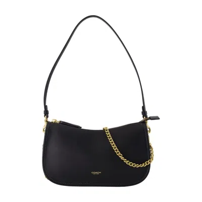 Coach Natural Grain Leather Waverly Bag Shoulder Bags Black