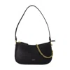 Coach Natural Grain Leather Waverly Bag Shoulder Bags Black In Black