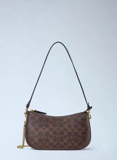 Coach Waverly Shoulder Bag In Signature Canvas In Brown