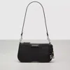 Coach Wavy Baguette Bag In Pebbled Topia Leather In Black