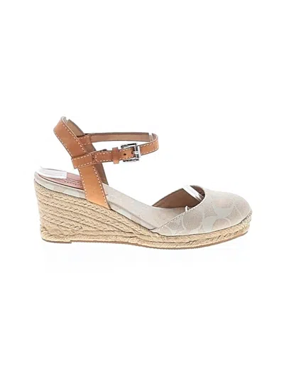 Pre-owned Coach Wedges In Gray