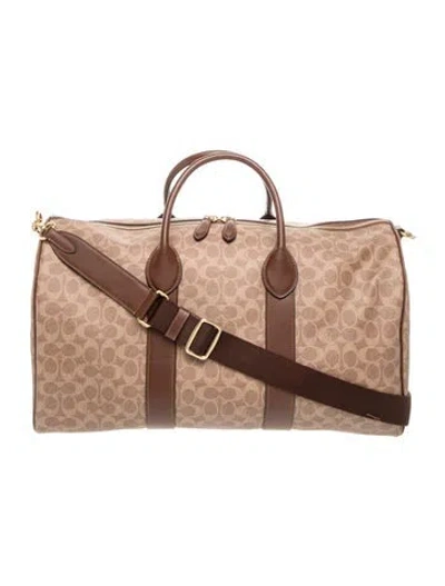 Pre-owned Coach Weekender Bag In Brown