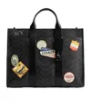 Coach Wesley Signature Badge Tote Bag