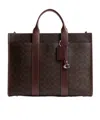 Coach Wesley Tote In Signature Canvas In Brown