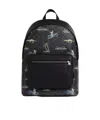 Coach West Backpack In Signature Canvas With Surf Print In Black