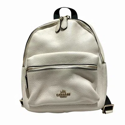 Pre-owned Coach White Leather Backpack ()