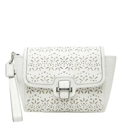 Pre-owned Coach White Leather Clutch Bag ()