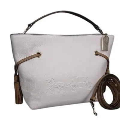 Pre-owned Coach White Leather Handbag Shoulder Bag ()