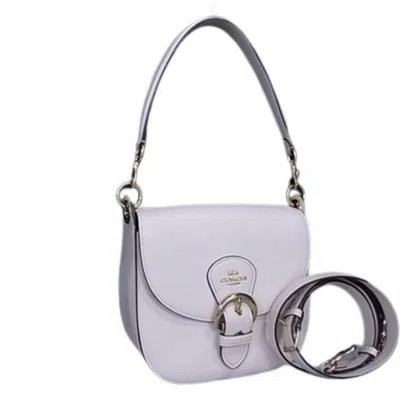 Pre-owned Coach White Leather Handbag Shoulder Bag Tote Bag ()