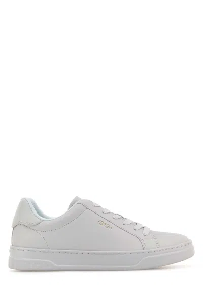 Coach White Leather High Line Sneakers