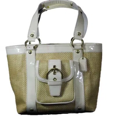 Pre-owned Coach White Leather Tote Bag ()