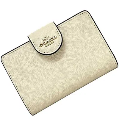 Pre-owned Coach White Leather Wallet (bi-fold) ()