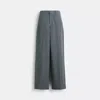 Shop Coach Wide Leg Patterned Trousers In Grey Multi